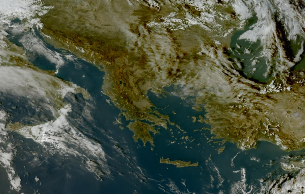 Τελευταία δορυφορική εικόνα νεφοκάλυψης