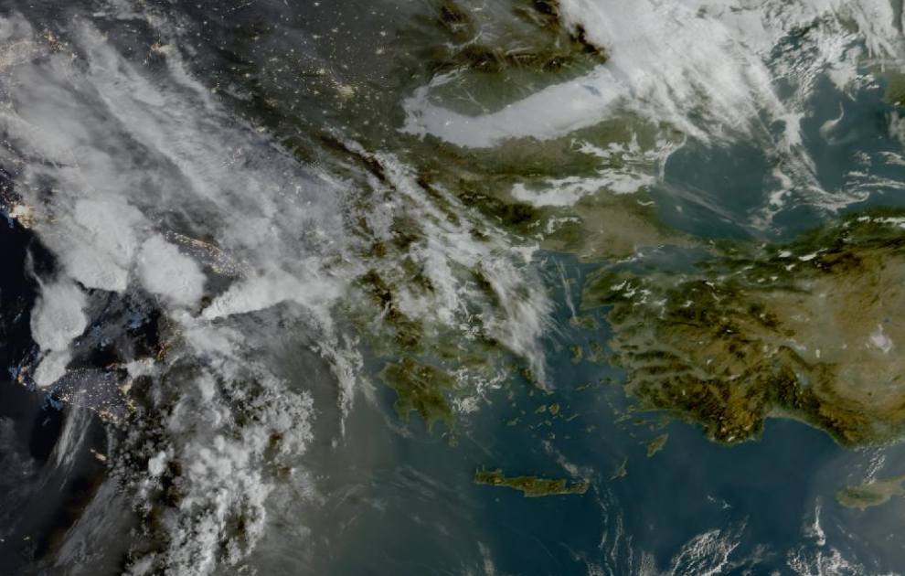 Τελευταία δορυφορική εικόνα νεφοκάλυψης