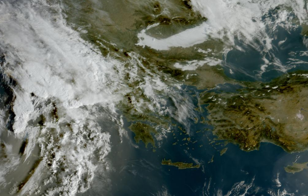Τελευταία δορυφορική εικόνα νεφοκάλυψης