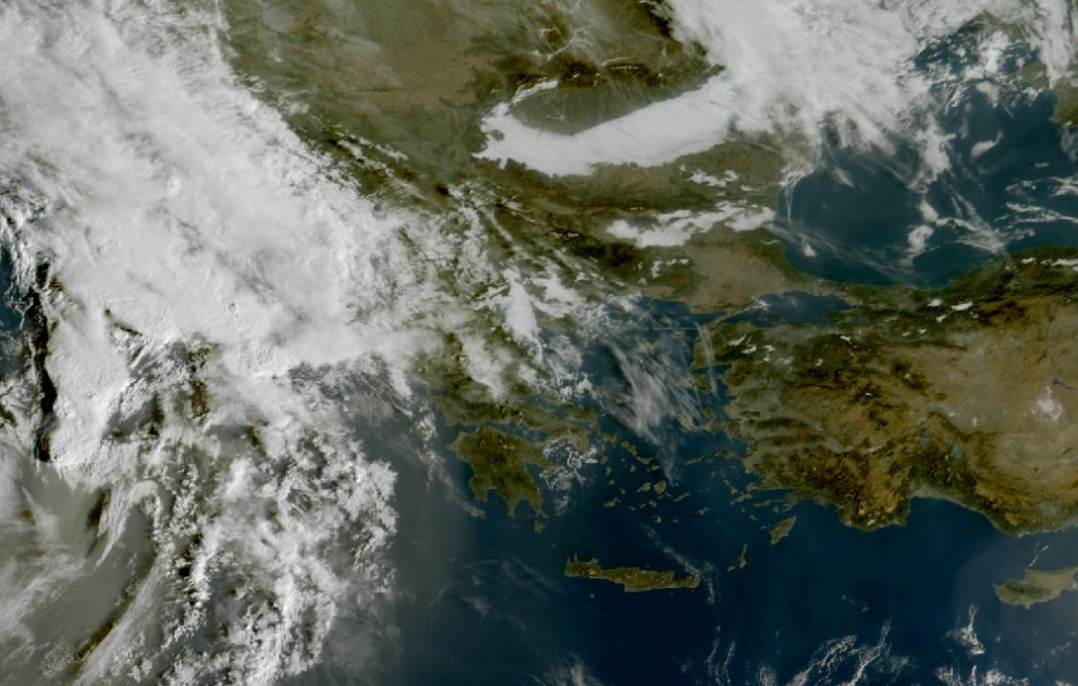 Τελευταία δορυφορική εικόνα νεφοκάλυψης