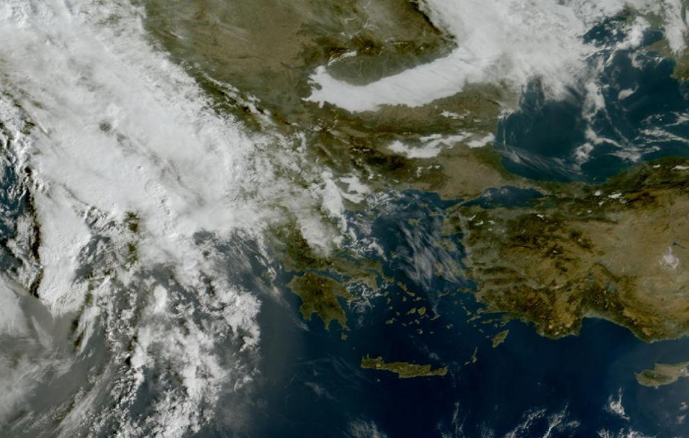 Τελευταία δορυφορική εικόνα νεφοκάλυψης