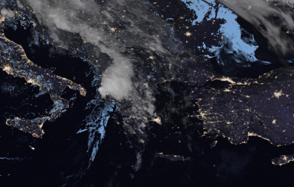 Τελευταία δορυφορική εικόνα νεφοκάλυψης