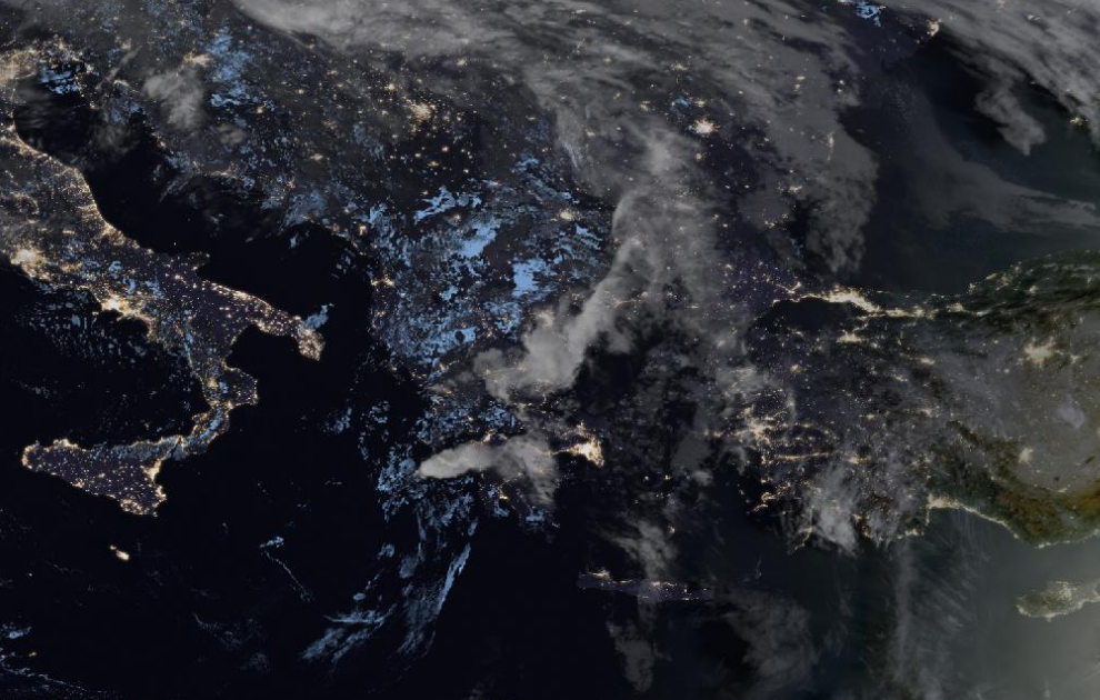 Τελευταία δορυφορική εικόνα νεφοκάλυψης