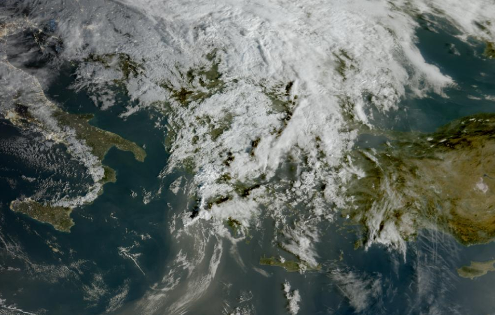 Τελευταία δορυφορική εικόνα νεφοκάλυψης
