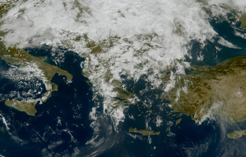 Τελευταία δορυφορική εικόνα νεφοκάλυψης