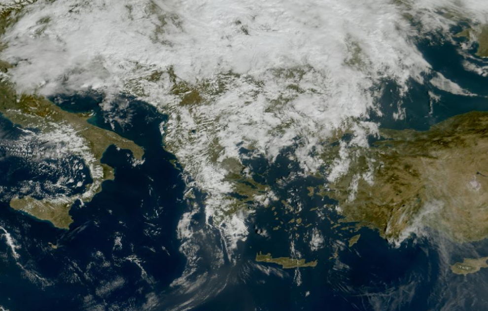 Τελευταία δορυφορική εικόνα νεφοκάλυψης