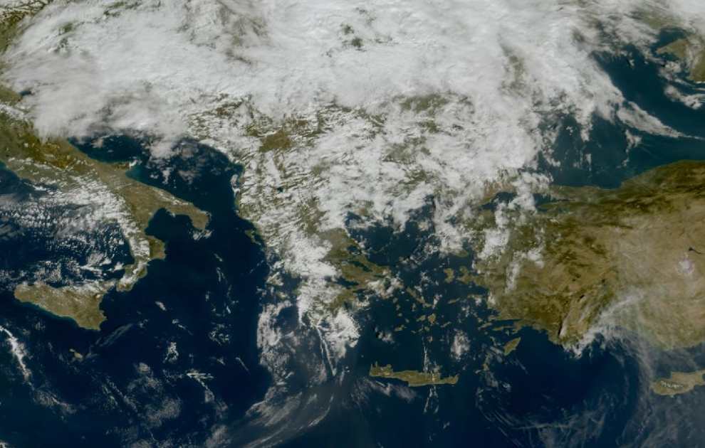 Τελευταία δορυφορική εικόνα νεφοκάλυψης