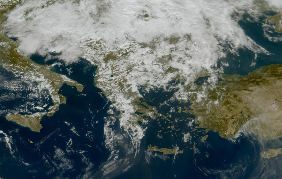 Τελευταία δορυφορική εικόνα νεφοκάλυψης