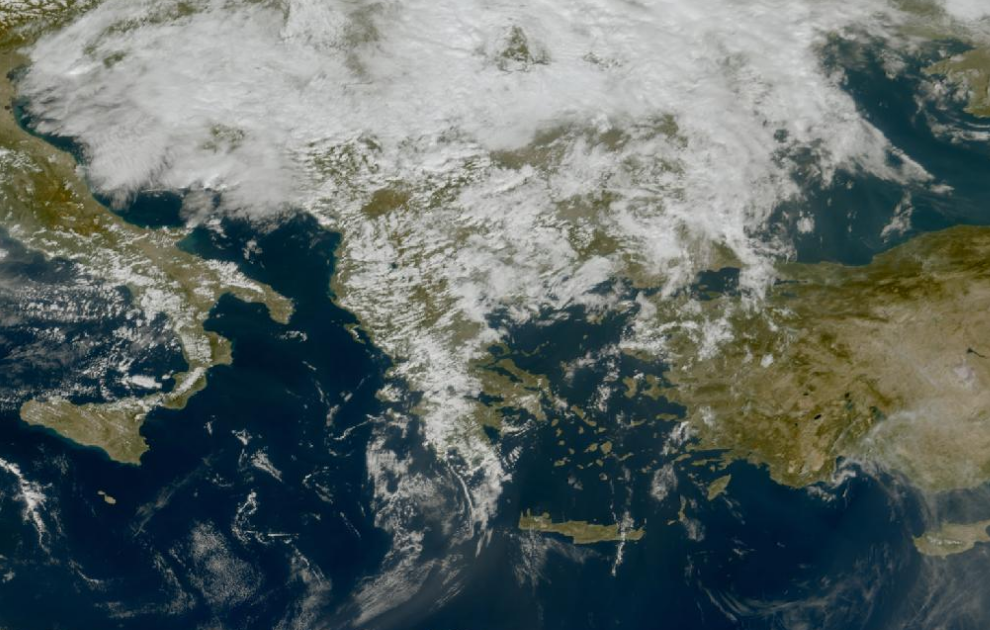 Τελευταία δορυφορική εικόνα νεφοκάλυψης