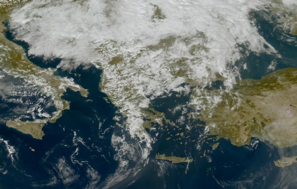 Τελευταία δορυφορική εικόνα νεφοκάλυψης
