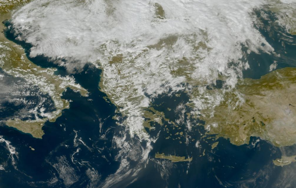 Τελευταία δορυφορική εικόνα νεφοκάλυψης