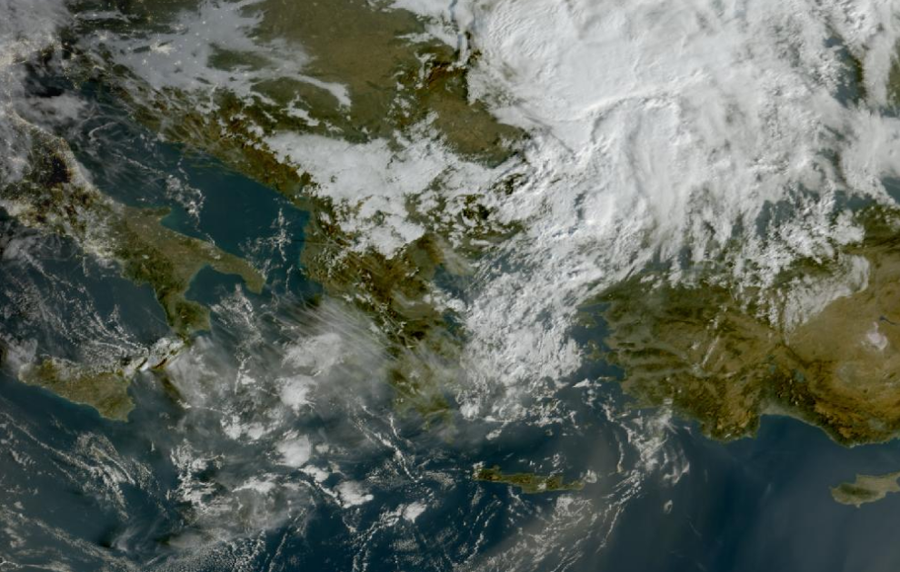 Τελευταία δορυφορική εικόνα νεφοκάλυψης