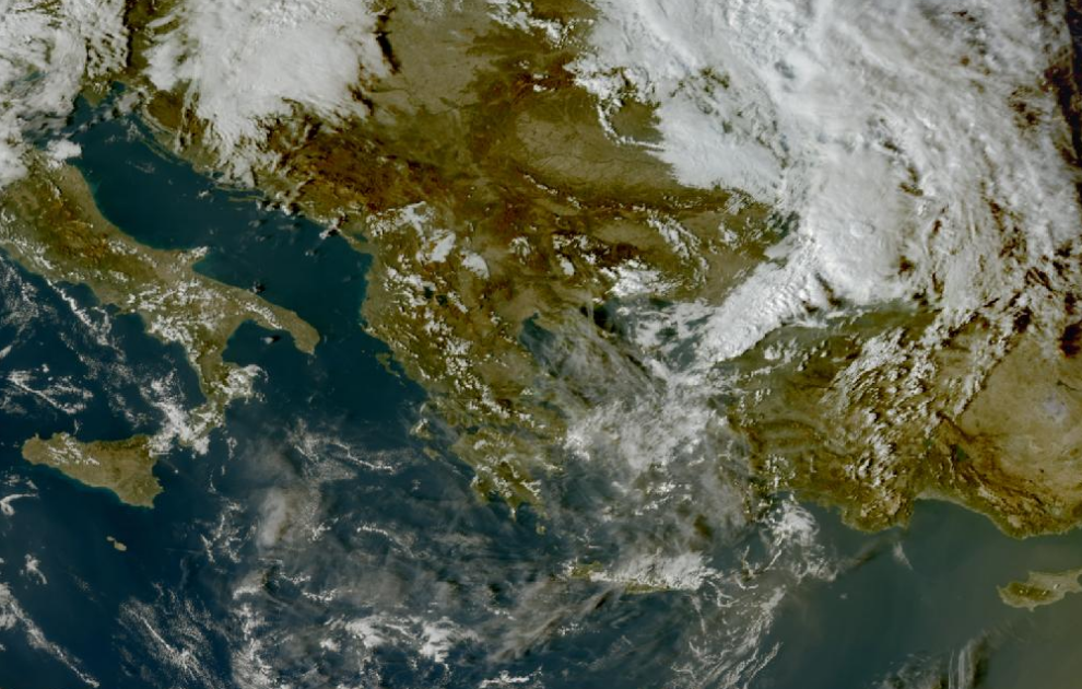 Τελευταία δορυφορική εικόνα νεφοκάλυψης
