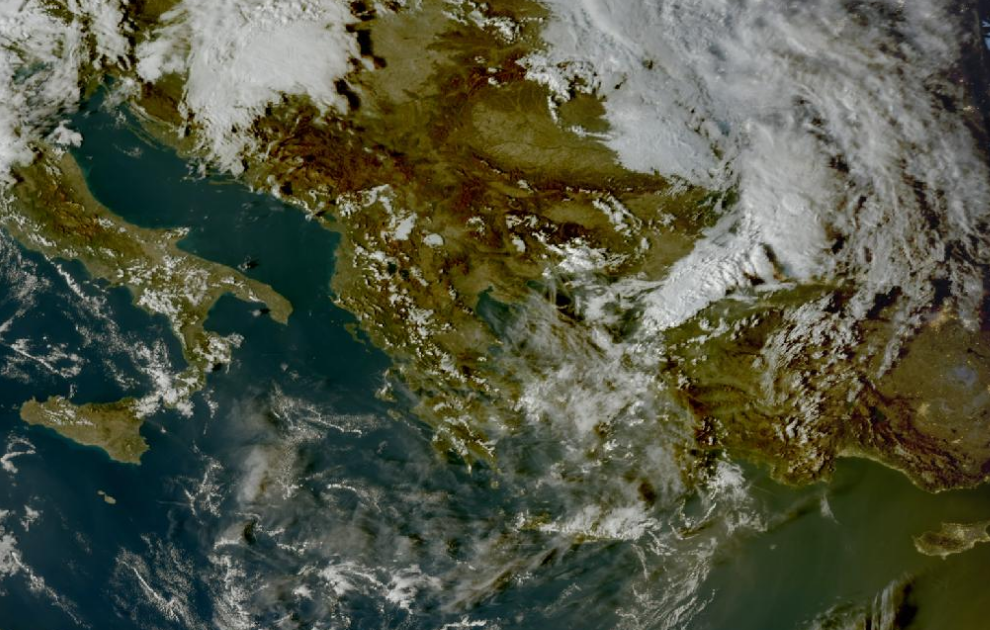 Τελευταία δορυφορική εικόνα νεφοκάλυψης