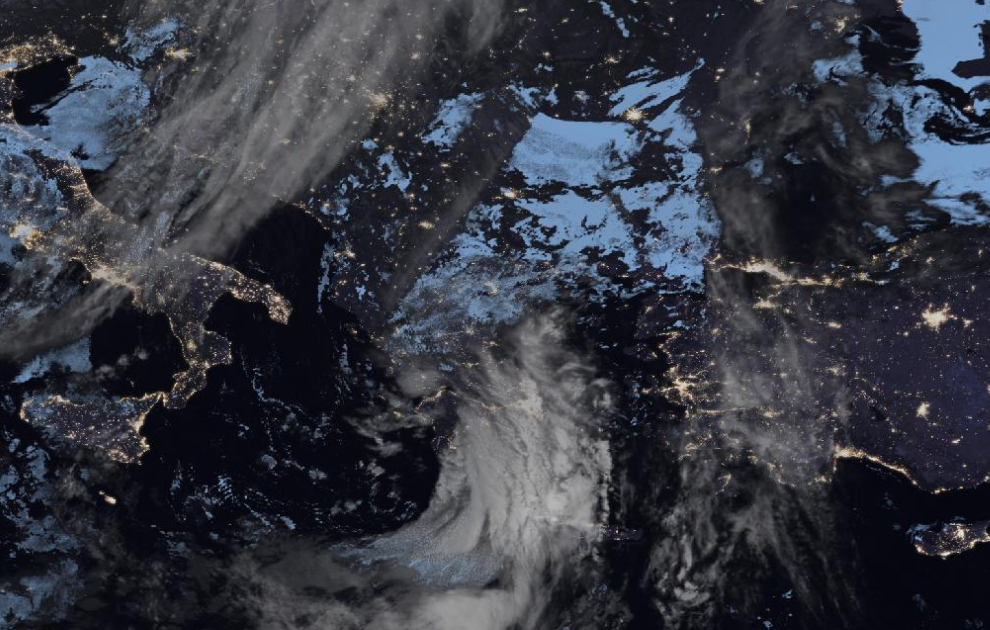 Τελευταία δορυφορική εικόνα νεφοκάλυψης