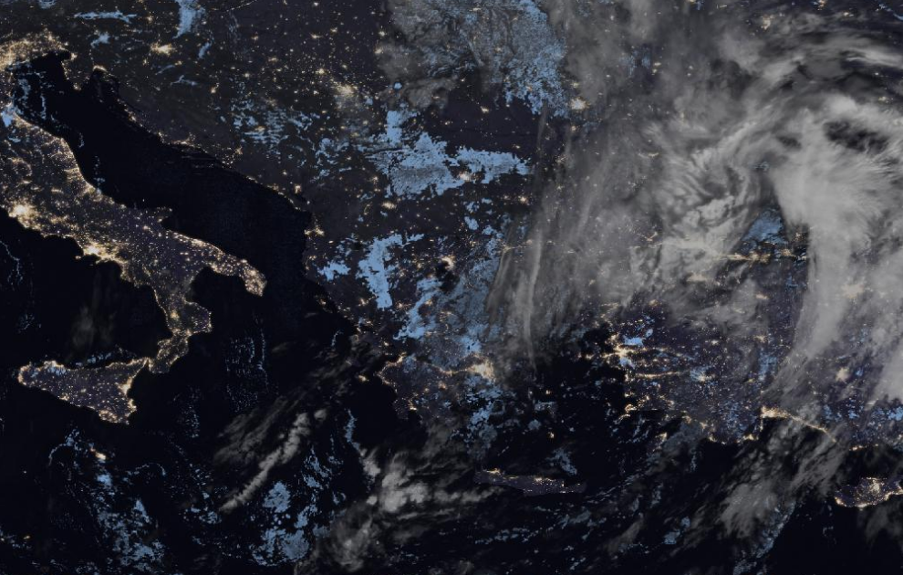 Τελευταία δορυφορική εικόνα νεφοκάλυψης