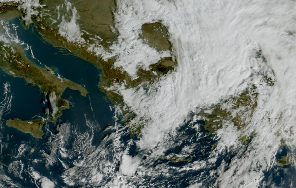 Τελευταία δορυφορική εικόνα νεφοκάλυψης