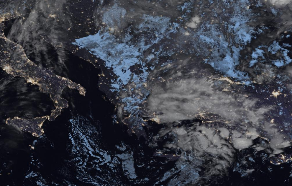 Τελευταία δορυφορική εικόνα νεφοκάλυψης