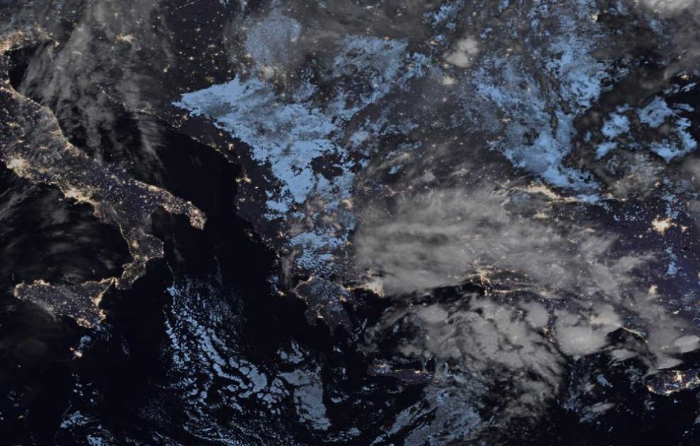 Τελευταία δορυφορική εικόνα νεφοκάλυψης