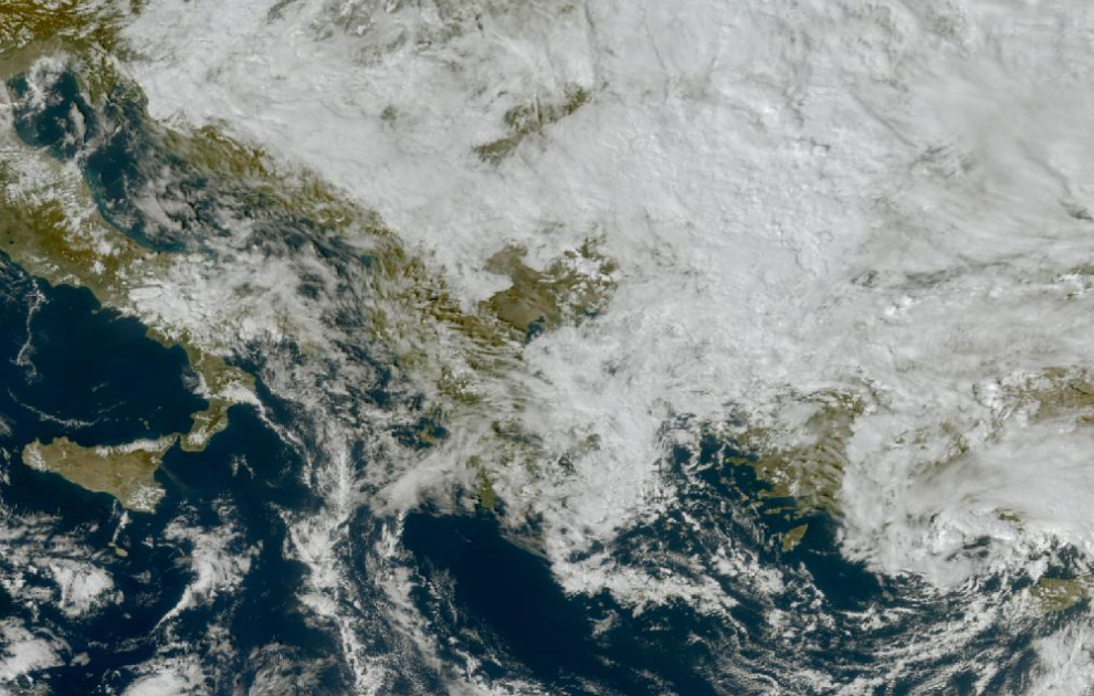 Τελευταία δορυφορική εικόνα νεφοκάλυψης