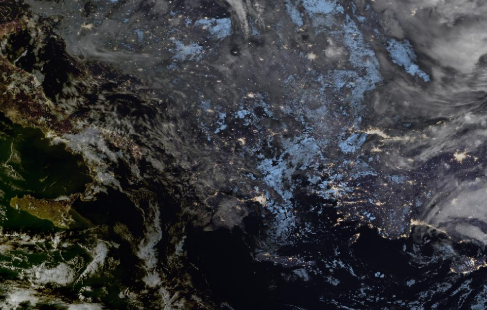 Τελευταία δορυφορική εικόνα νεφοκάλυψης
