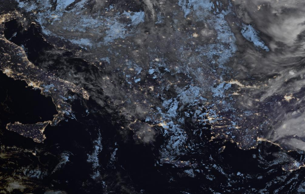 Τελευταία δορυφορική εικόνα νεφοκάλυψης