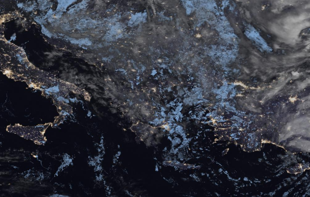 Τελευταία δορυφορική εικόνα νεφοκάλυψης