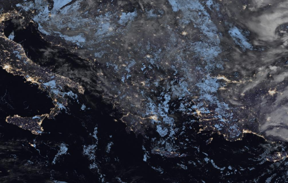Τελευταία δορυφορική εικόνα νεφοκάλυψης