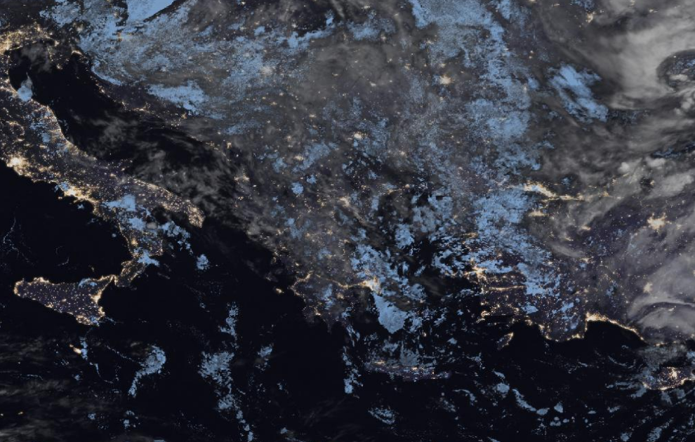 Τελευταία δορυφορική εικόνα νεφοκάλυψης