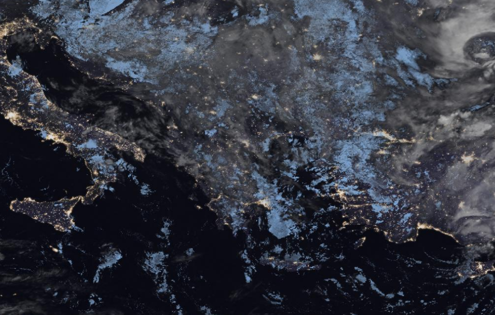 Τελευταία δορυφορική εικόνα νεφοκάλυψης