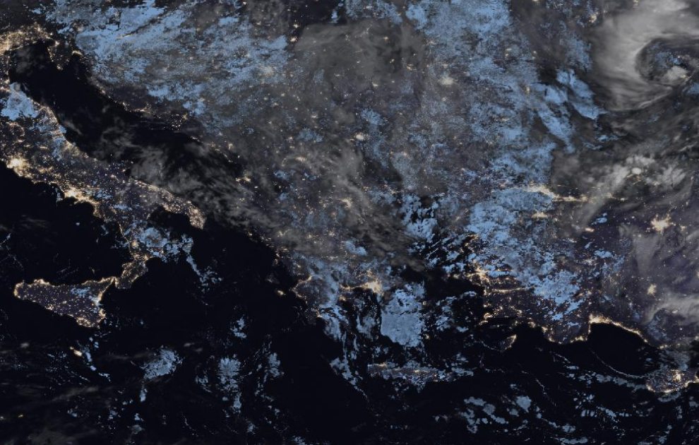 Τελευταία δορυφορική εικόνα νεφοκάλυψης