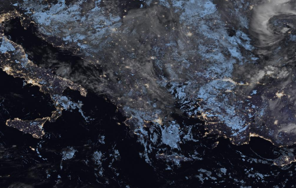 Τελευταία δορυφορική εικόνα νεφοκάλυψης