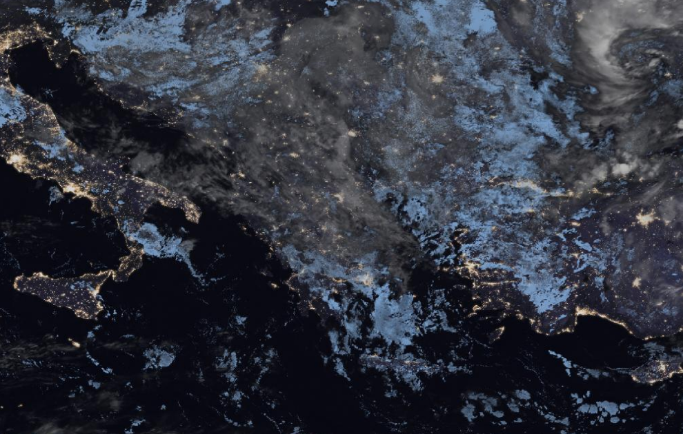 Τελευταία δορυφορική εικόνα νεφοκάλυψης