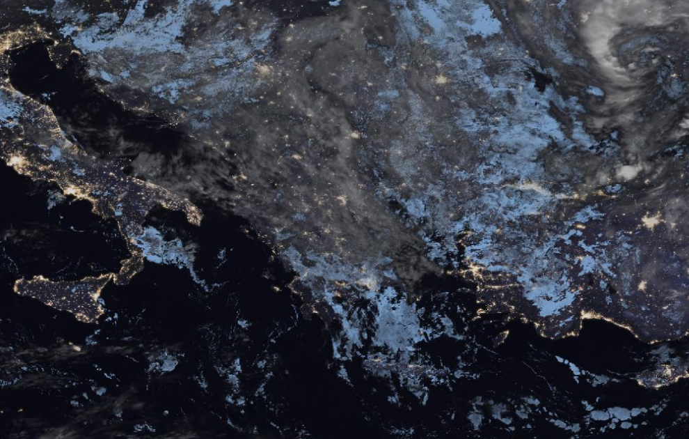 Τελευταία δορυφορική εικόνα νεφοκάλυψης