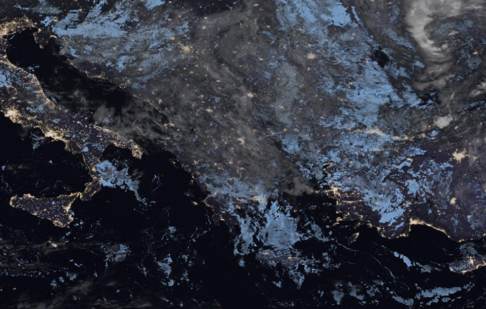 Τελευταία δορυφορική εικόνα νεφοκάλυψης
