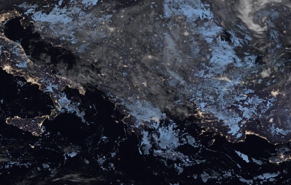 Τελευταία δορυφορική εικόνα νεφοκάλυψης