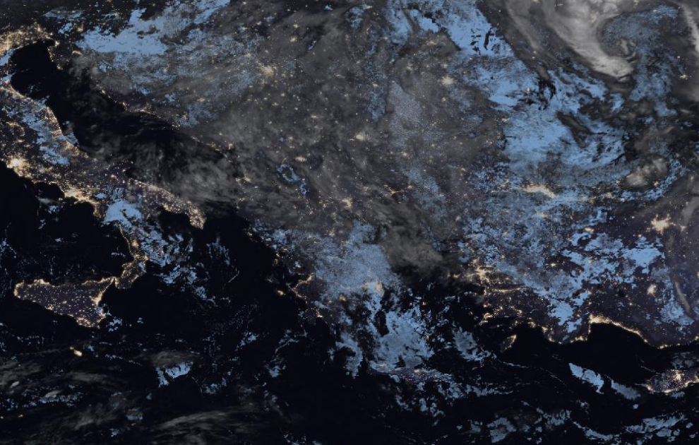 Τελευταία δορυφορική εικόνα νεφοκάλυψης