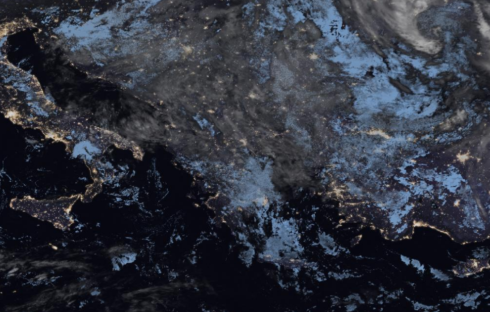 Τελευταία δορυφορική εικόνα νεφοκάλυψης