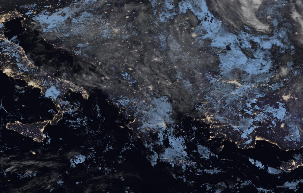 Τελευταία δορυφορική εικόνα νεφοκάλυψης