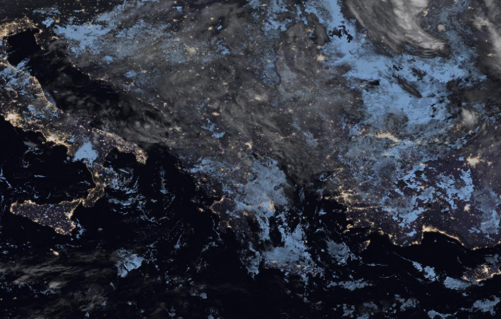 Τελευταία δορυφορική εικόνα νεφοκάλυψης