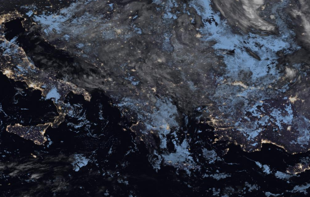 Τελευταία δορυφορική εικόνα νεφοκάλυψης
