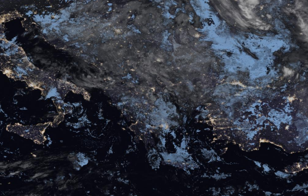 Τελευταία δορυφορική εικόνα νεφοκάλυψης