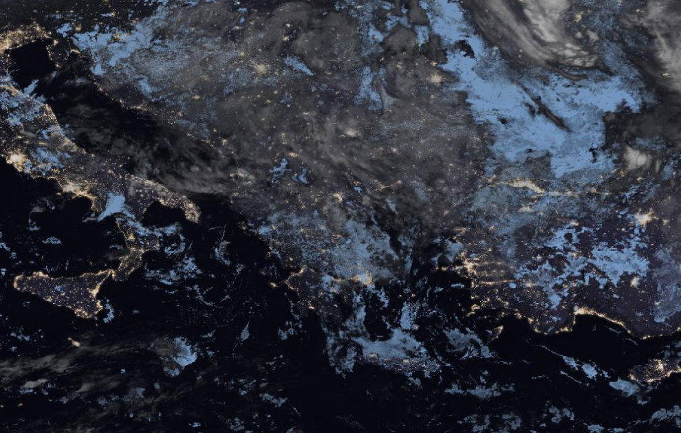 Τελευταία δορυφορική εικόνα νεφοκάλυψης