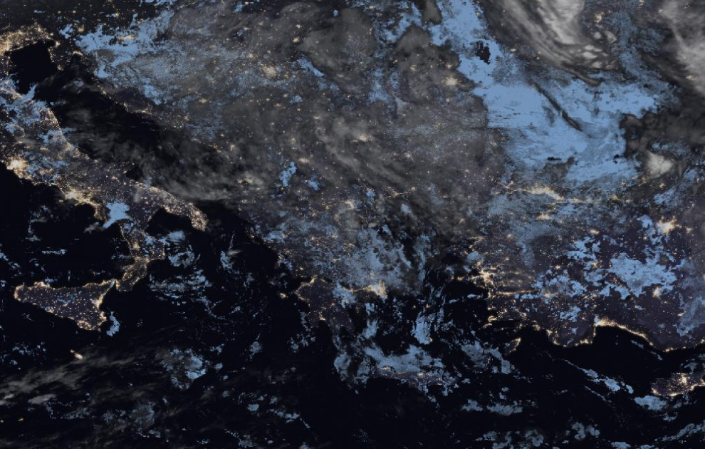 Τελευταία δορυφορική εικόνα νεφοκάλυψης