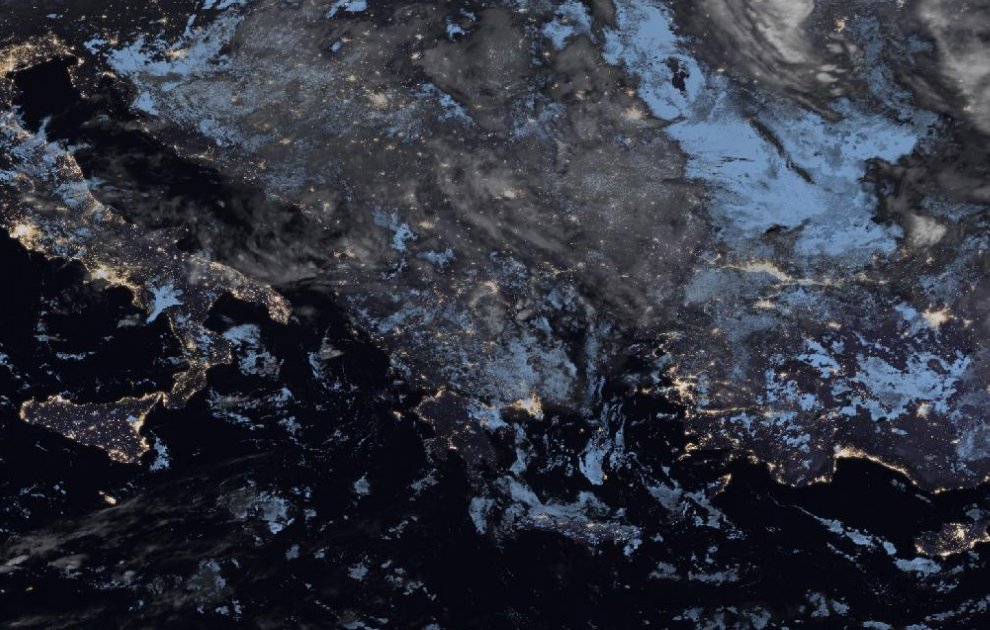 Τελευταία δορυφορική εικόνα νεφοκάλυψης