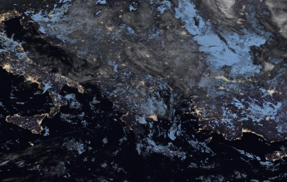 Τελευταία δορυφορική εικόνα νεφοκάλυψης