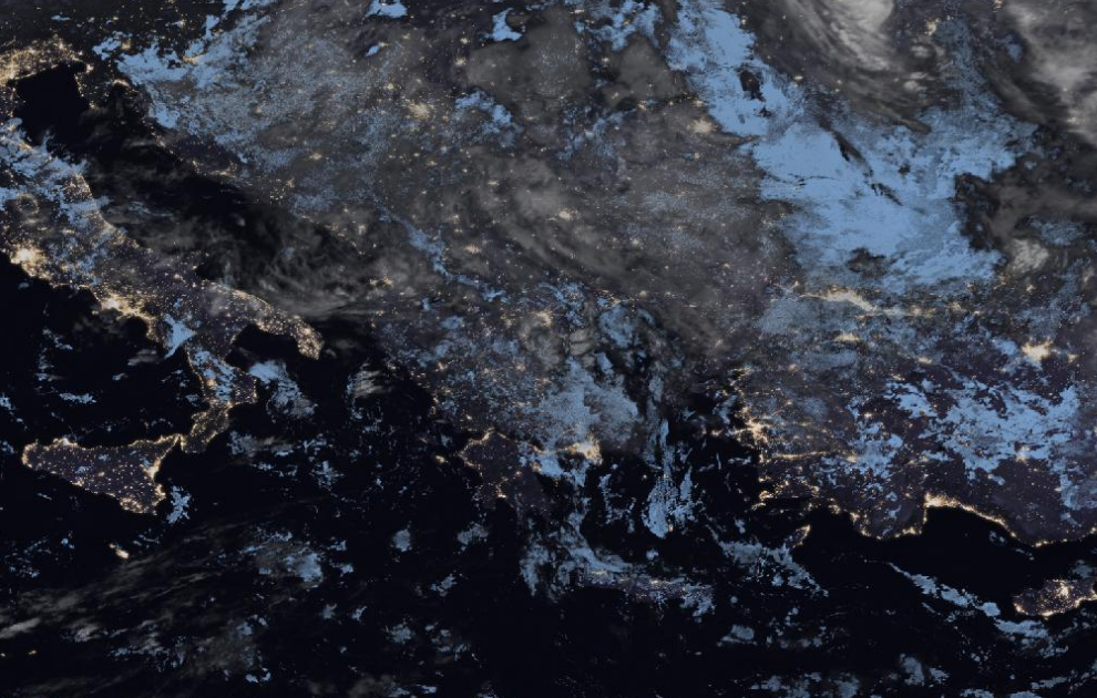 Τελευταία δορυφορική εικόνα νεφοκάλυψης