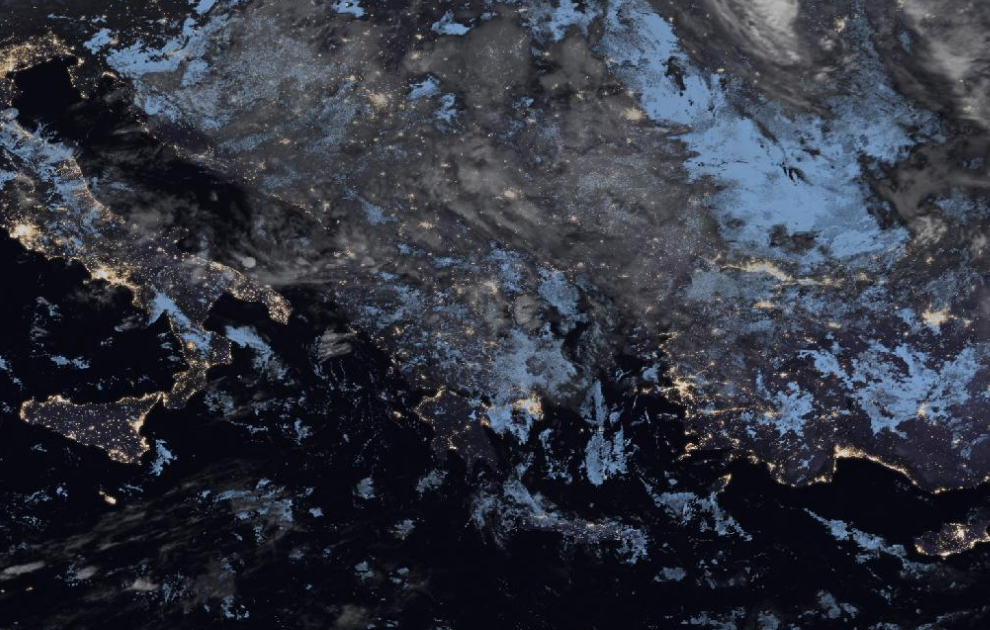 Τελευταία δορυφορική εικόνα νεφοκάλυψης