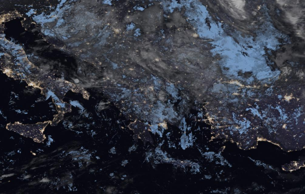 Τελευταία δορυφορική εικόνα νεφοκάλυψης