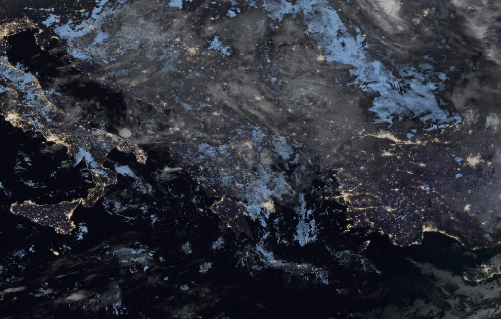 Τελευταία δορυφορική εικόνα νεφοκάλυψης